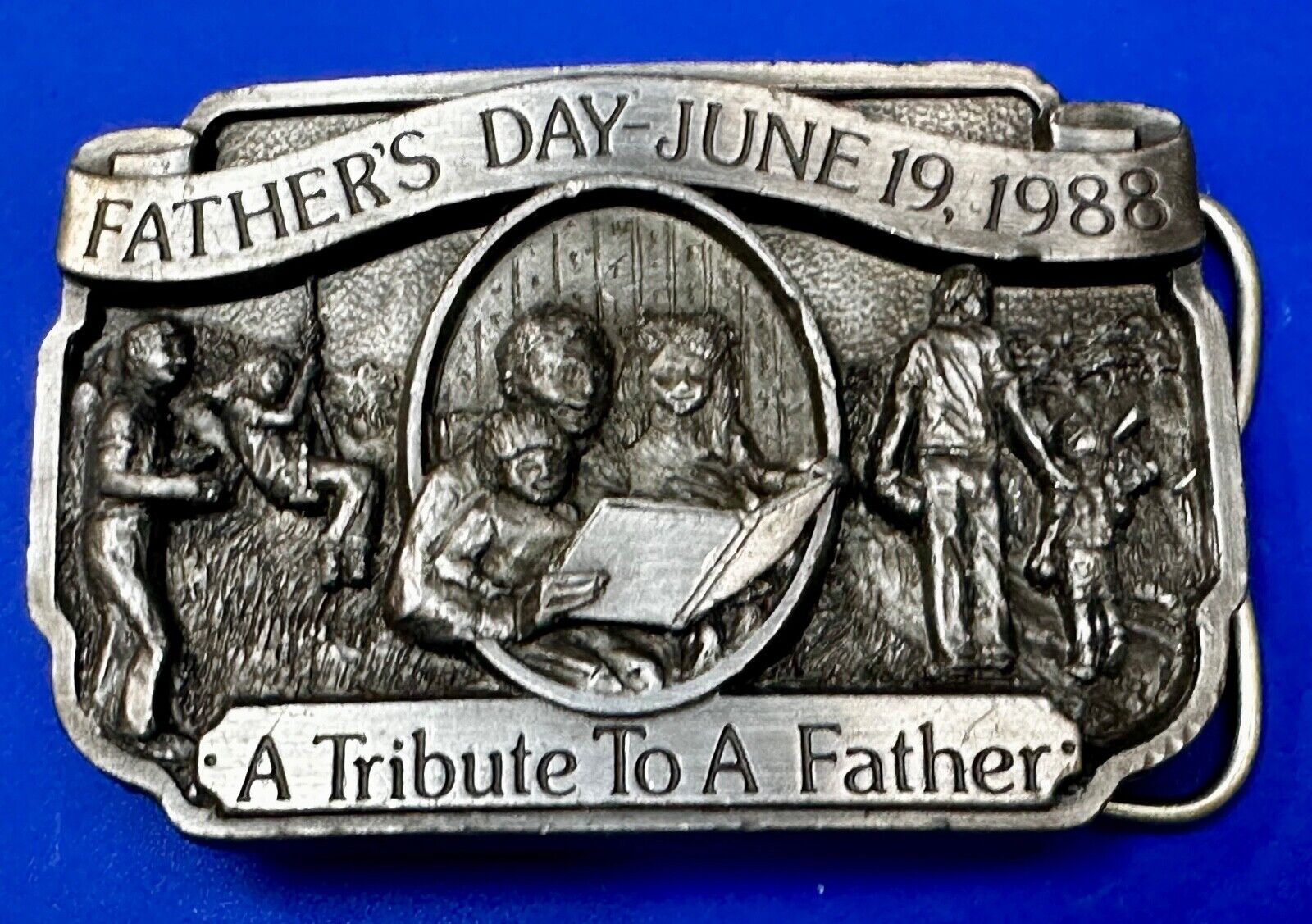 A Tribute to a Father Dad - Vintage Father's Day 1988 Belt Buckle by Creative