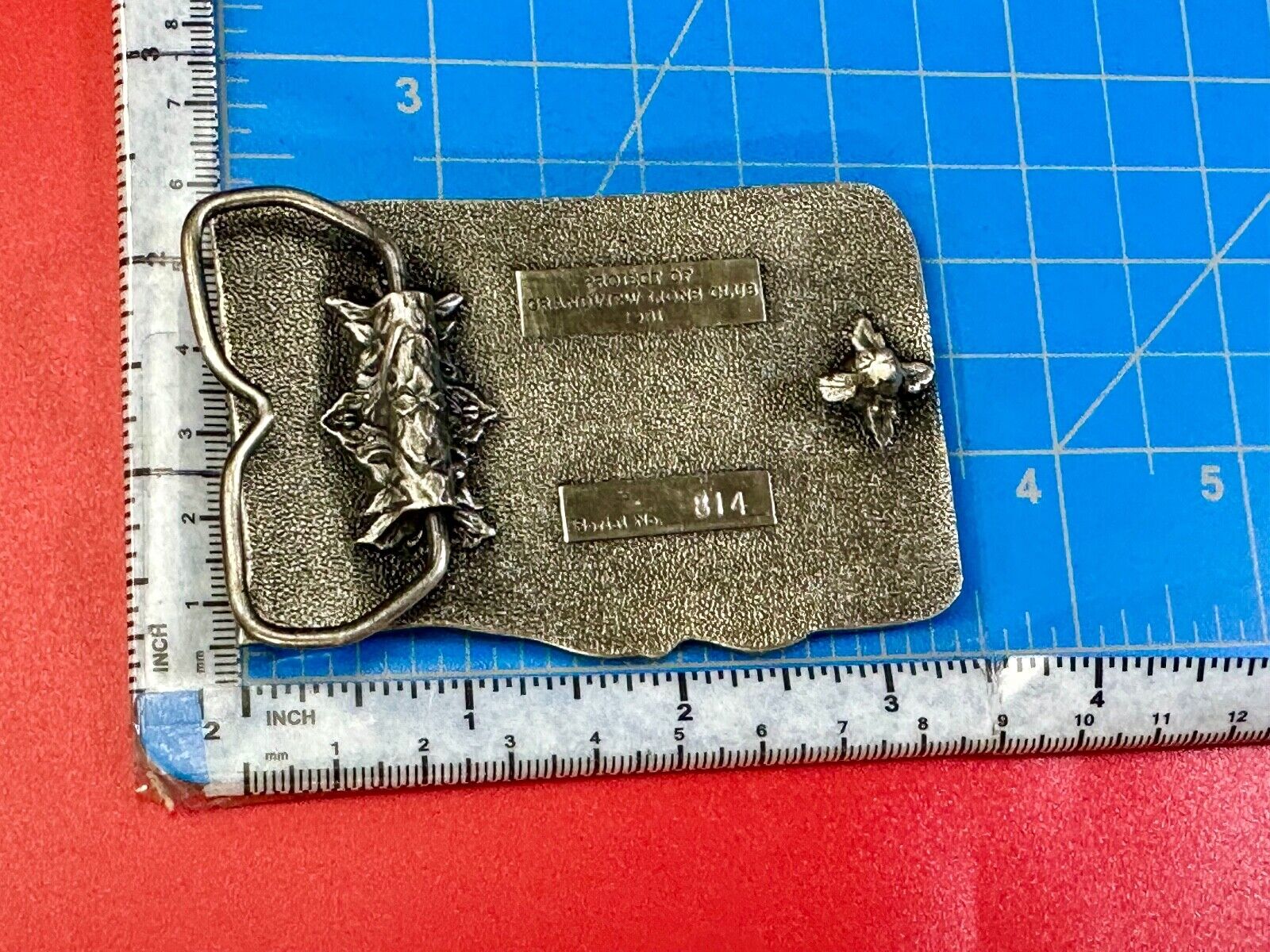 Vintage 1981  Grandview Oregon - A grand place to live - Lions Club belt buckle
