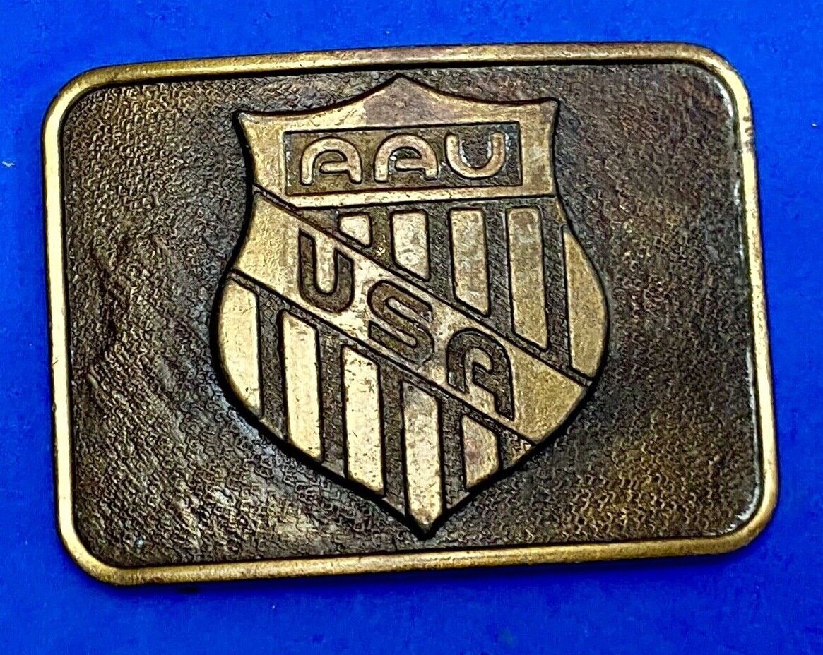 Amateur Athletic Union Aav-Usa Shield Emblem Vintage Belt Buckle 