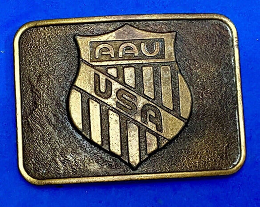 Amateur Athletic Union Aav-Usa Shield Emblem Vintage Belt Buckle 