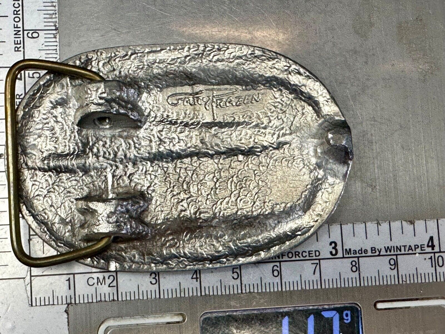 Utah Railway Co Vtg Train Railroad 85 Years - Gary Prazen Sculpture Belt Buckle