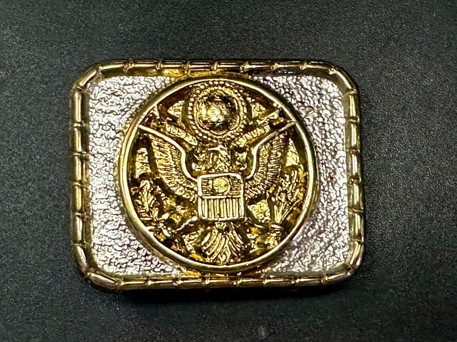 United States Of America Silver & Gold Tone Eagle Shield Arrows Usa Belt Buckle