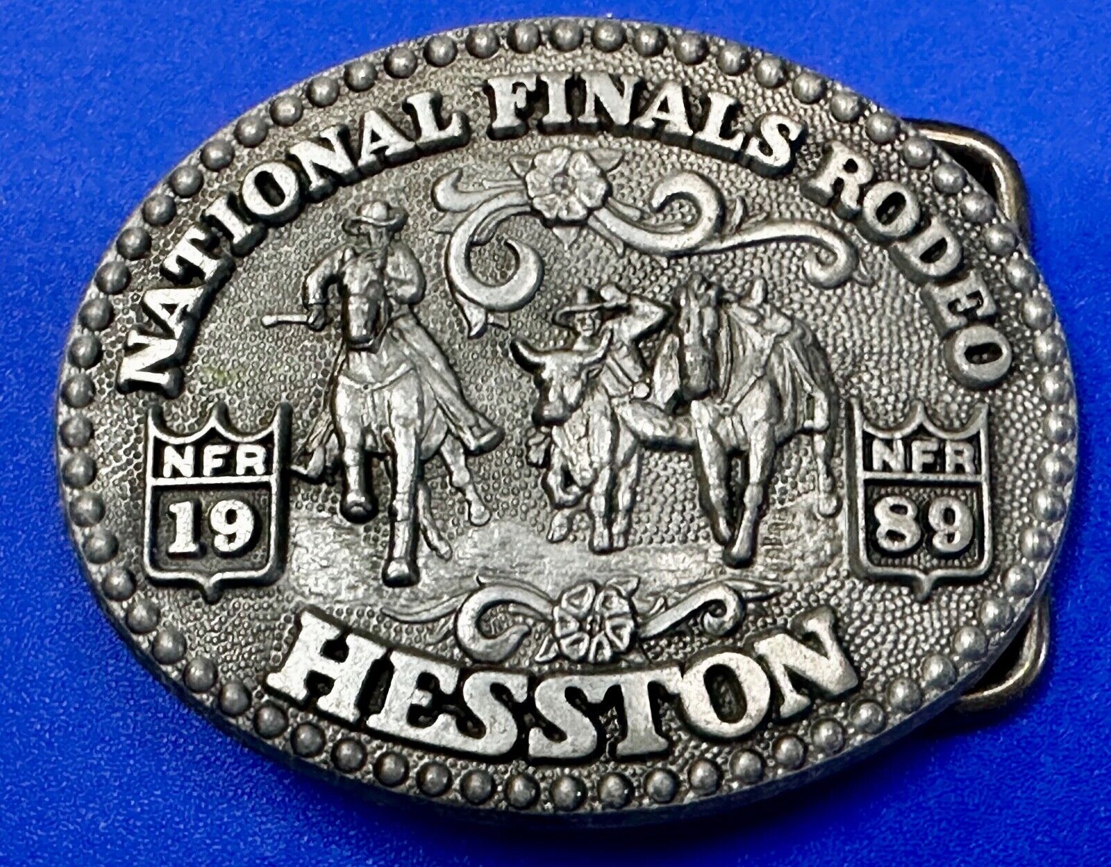 1989 Youth Size Hesston National Finals Rodeo NFR Limited Edition Belt Buckle