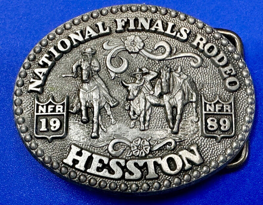 1989 Youth Size Hesston National Finals Rodeo NFR Limited Edition Belt Buckle