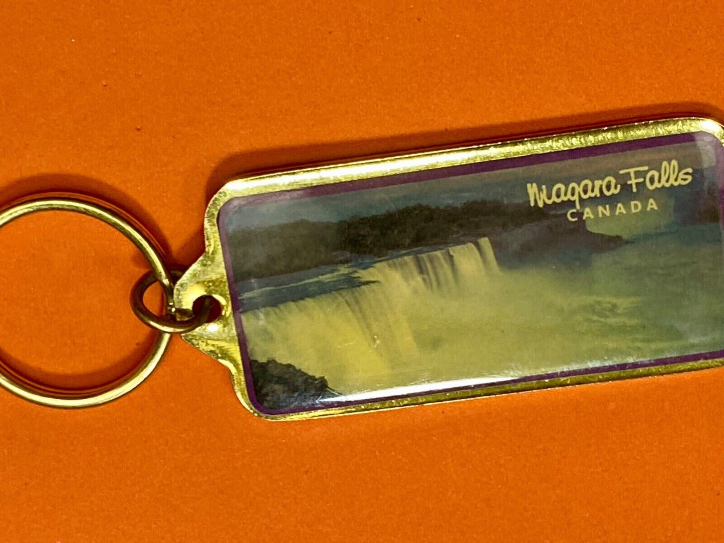 Vintage Keychain Niagra Falls Canada Souvenir Key Chain Key Ring