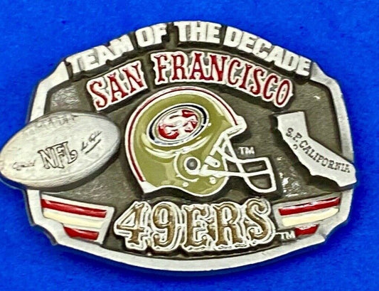 90s Vintage San Francisco 49ers Team of the Decade 1990 Belt Buckle Only 10,000