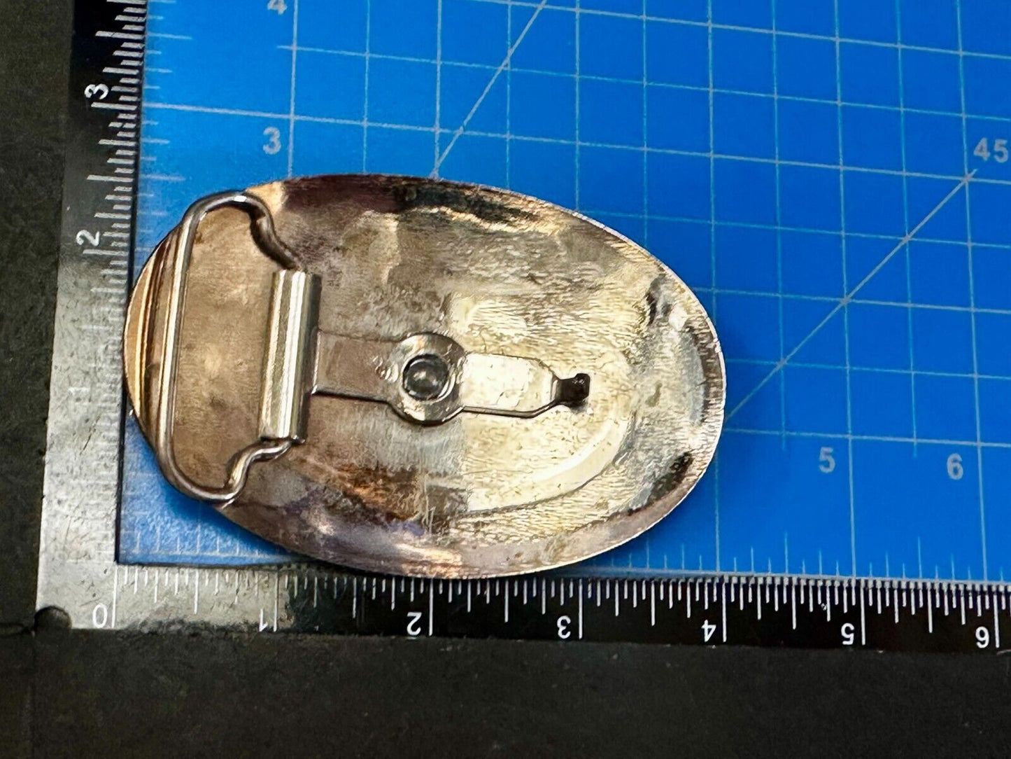 Vintage Horse Head Rodeo Flower Swirl Silver Tone Belt Buckle