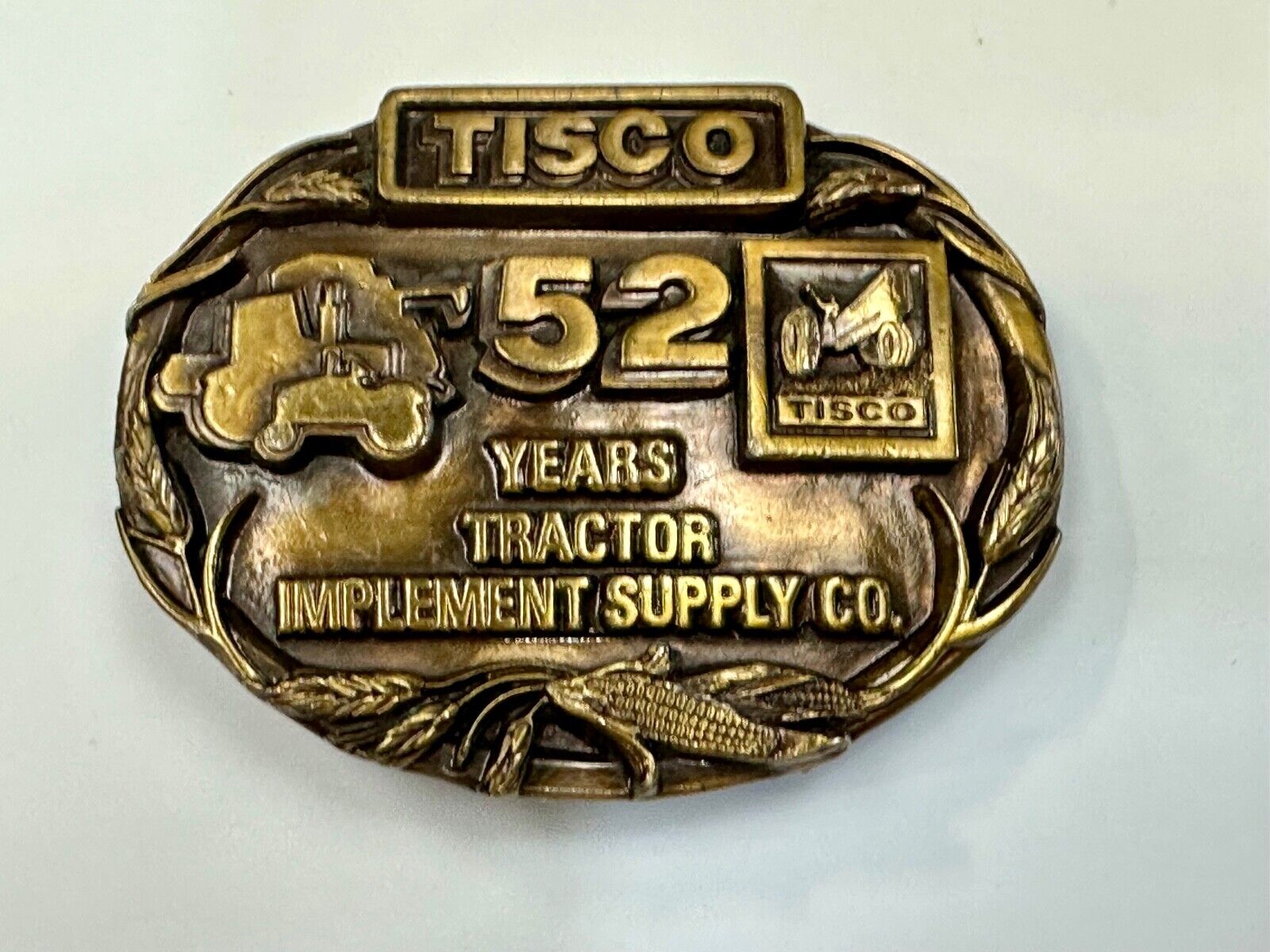 TISCO 52 years commemorative belt buckle  Tractor Implement Supply