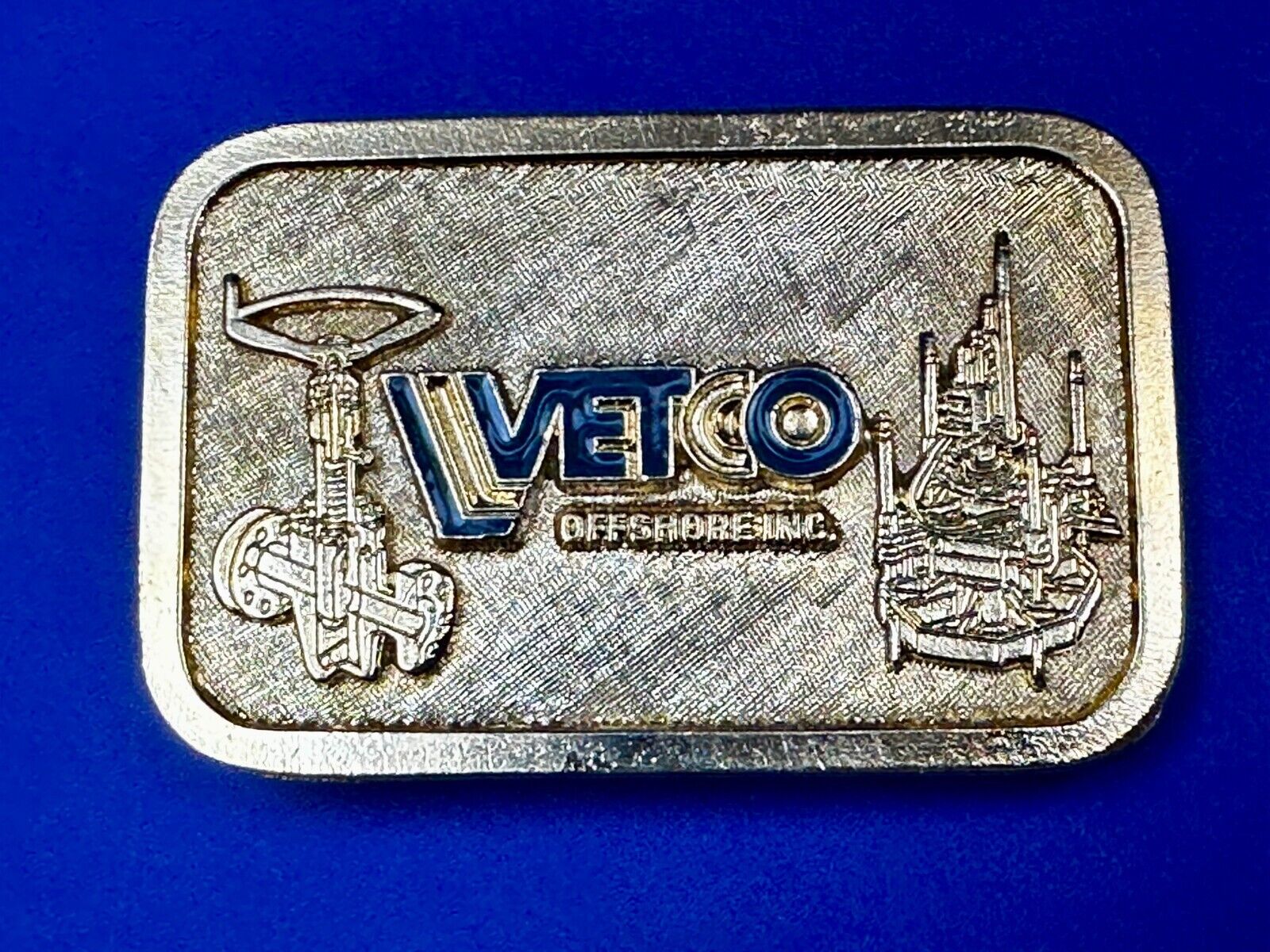 Vetco Offshore Oilfield Oil Drilling Gas Refinery Belt Buckle by Hit Line USA
