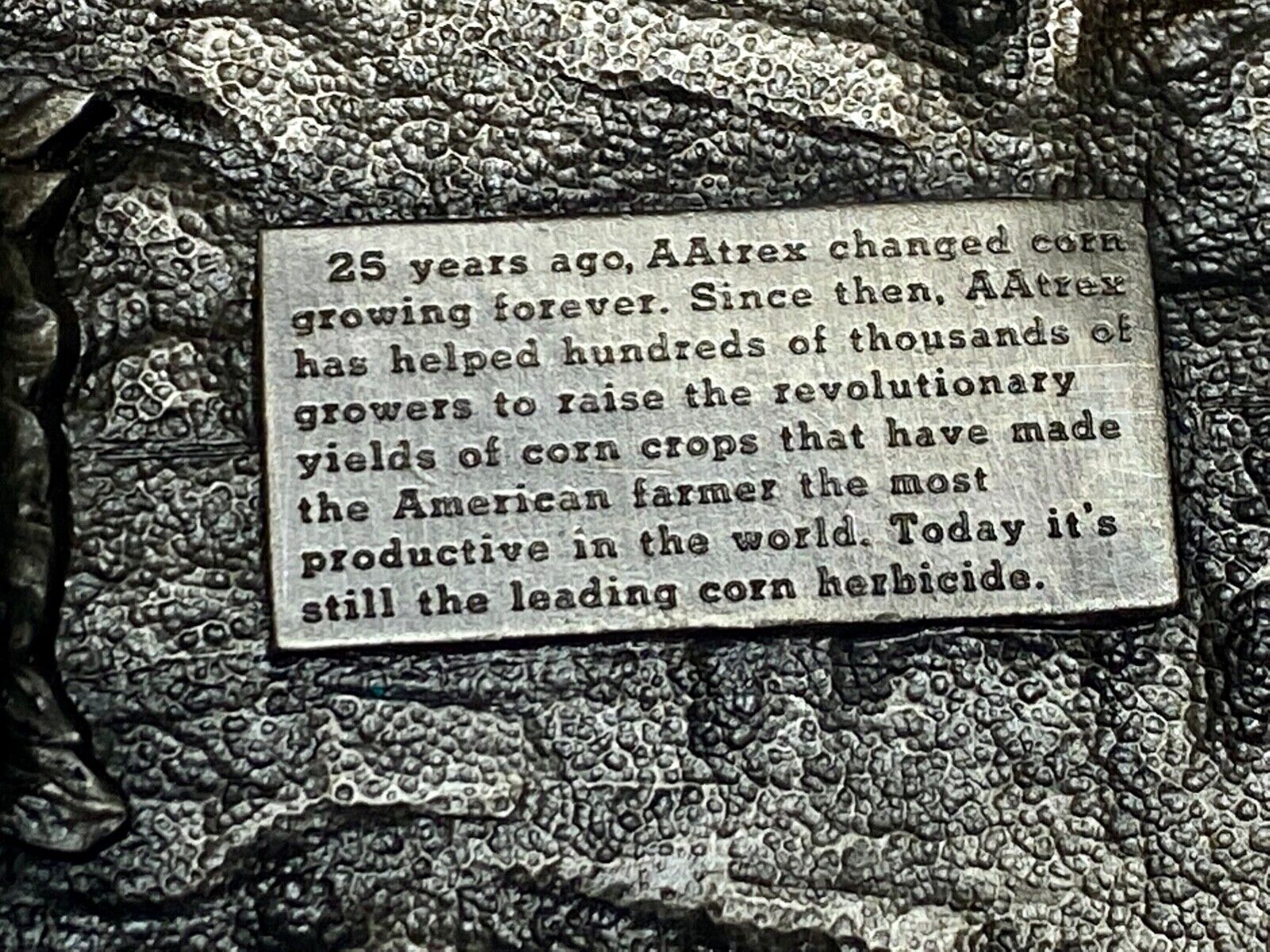 AAtrex Silver Anniversary in Corn Belt Buckle 3.5" Herbicide Farming Farm Barn