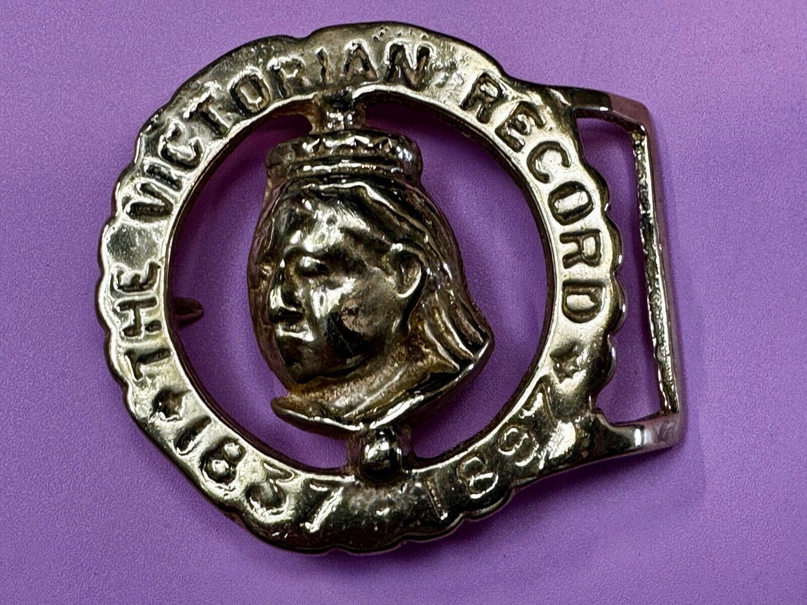 The Victorian Record Queen Victoria Royalty Horse Medallion Belt Buckle
