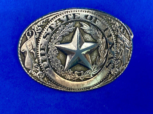 Usa Made The Great State Of Texas Star Commemorative Belt Buckle 
