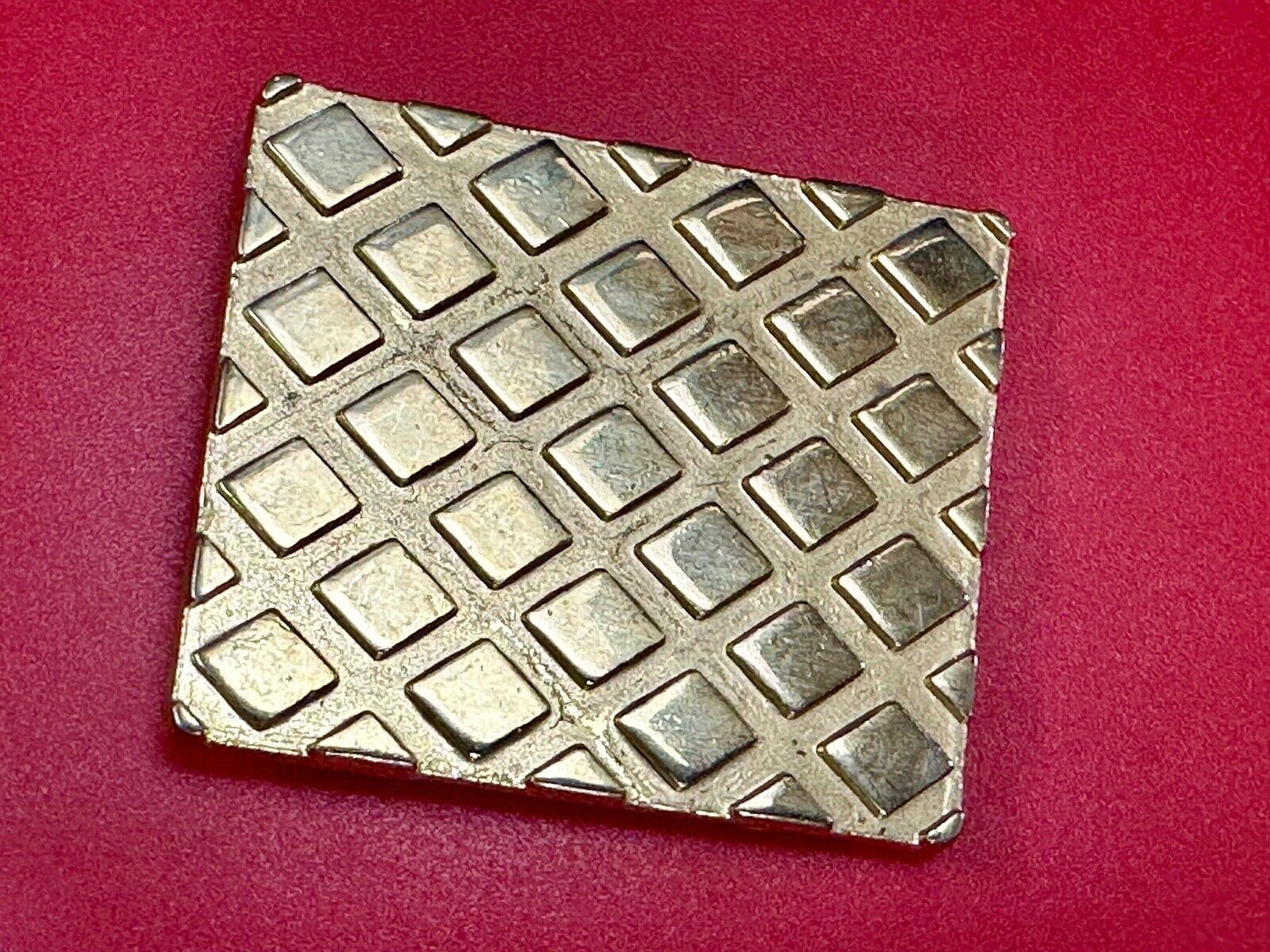 Vintage gold tone weave pattern formal replacement dress belt buckle