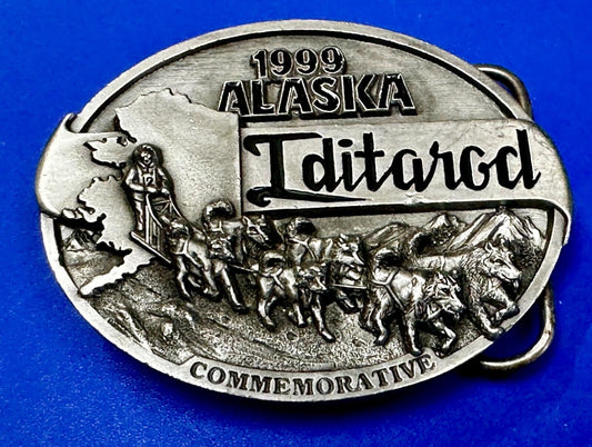 1999 Alaska Iditarod Commemorative Belt Buckle by Siskiyou