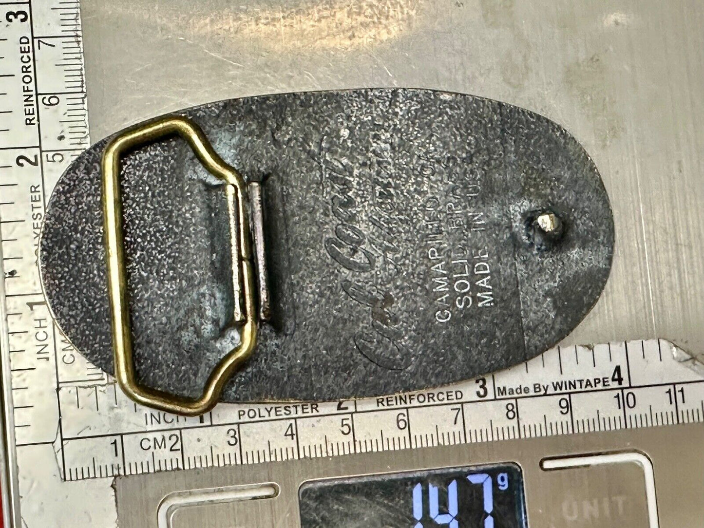 Ventura Casers Oil & Gas Industry Cal Coast Vintage Solid Brass Belt buckle