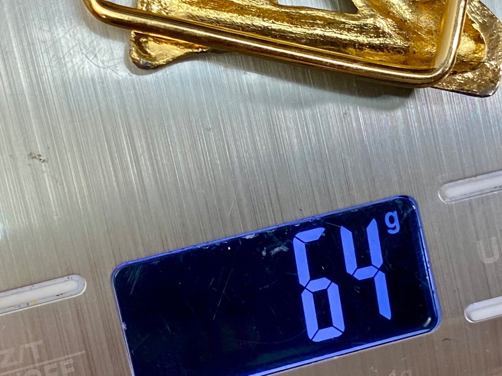 Unknown To Me, Gold Tone Letters Gn Or Cn Cut Out Belt Buckle 