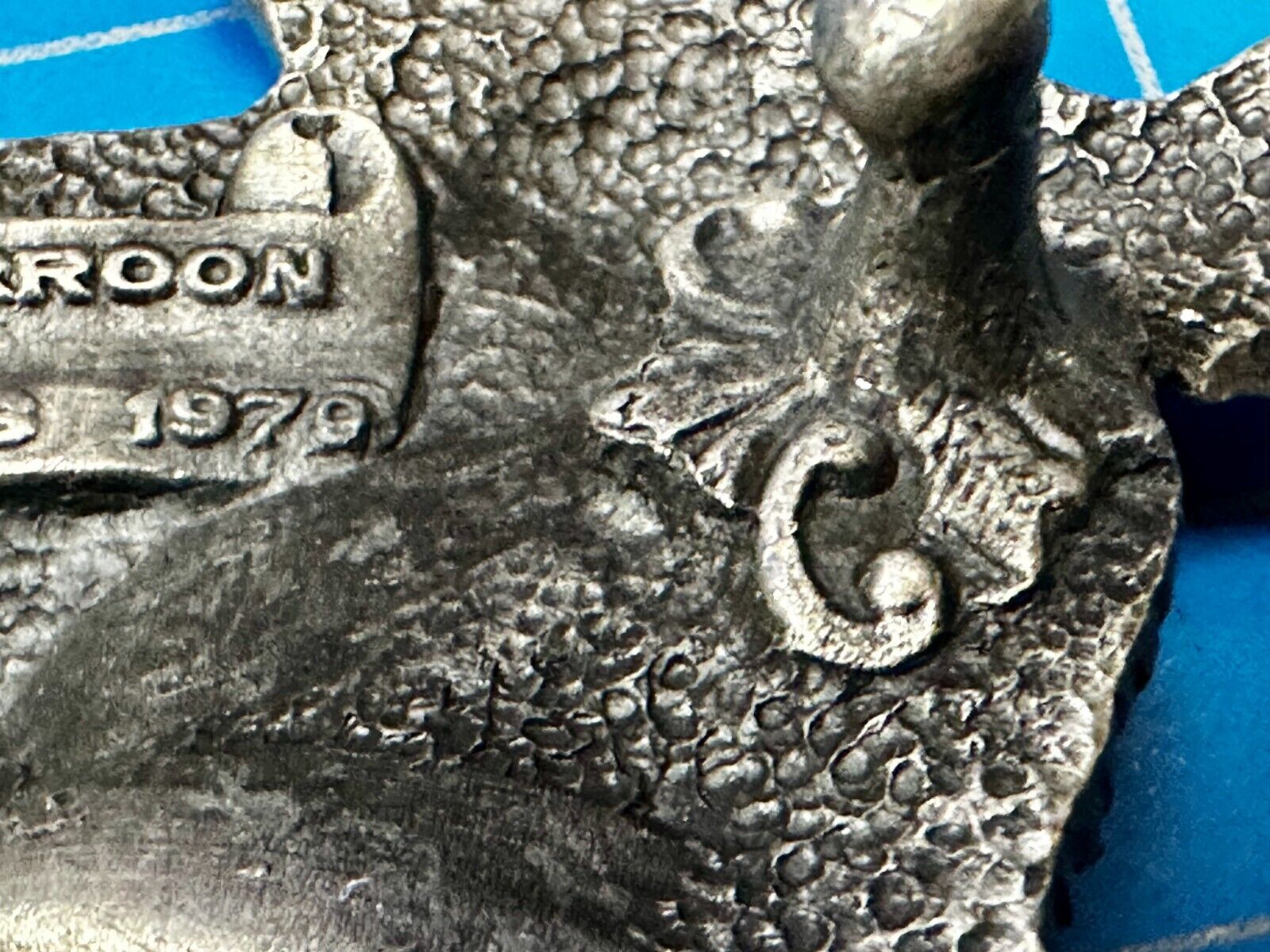 Two Flying Ducks Vintage 1970 Vinegarroon Foundries Cutout Pewter Belt Buckle