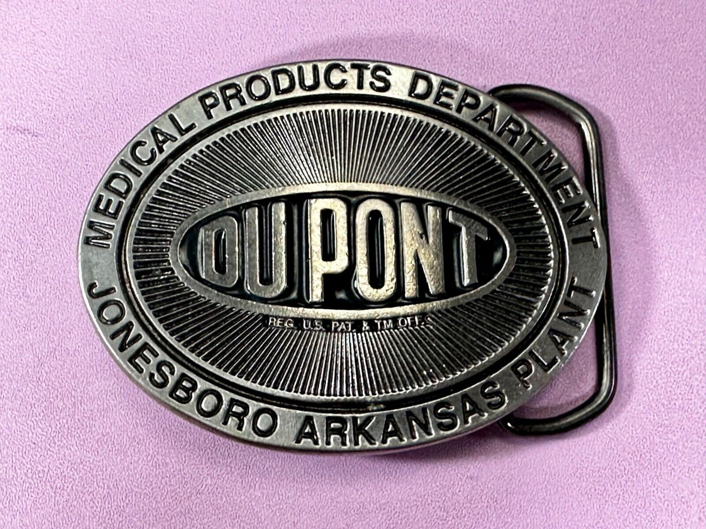 DUPONT Medical Products Department Jonesboro Arkansas Plant Worker Belt Buckle