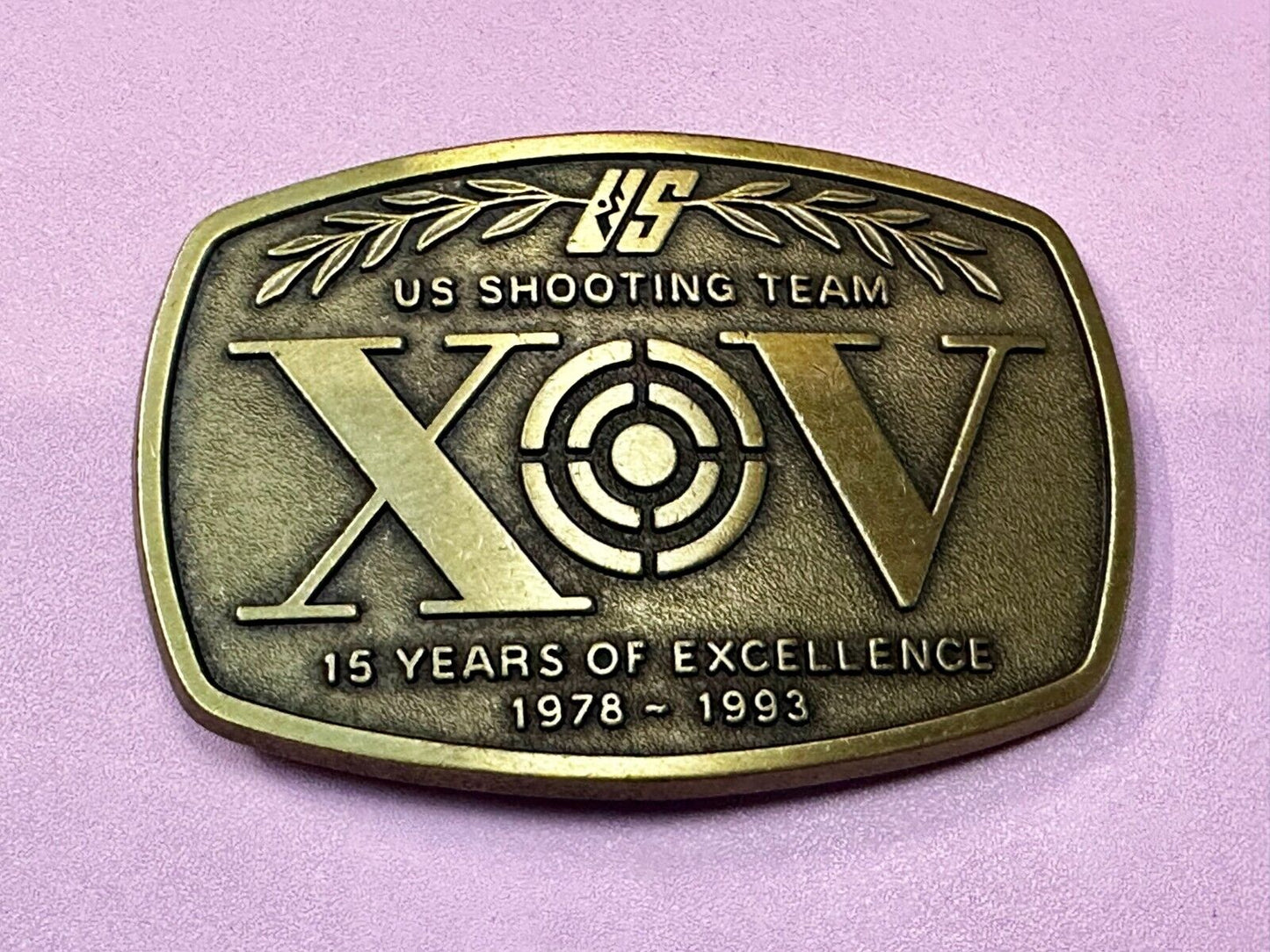 US Shooting Team VOX 15 Years of Excellence Commemorative Gun Rifle Belt Buckle