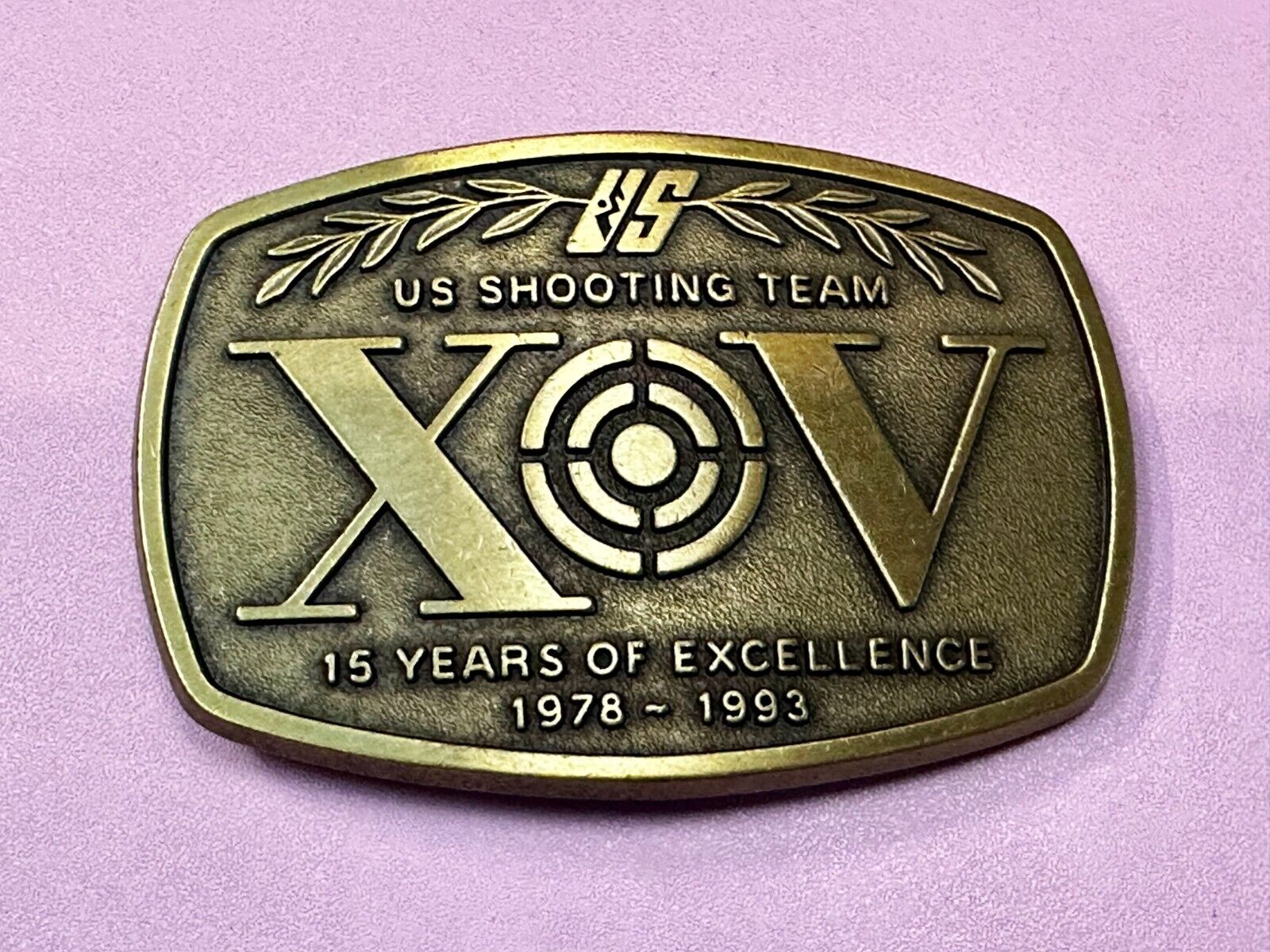 US Shooting Team VOX 15 Years of Excellence Commemorative Gun Rifle Belt Buckle