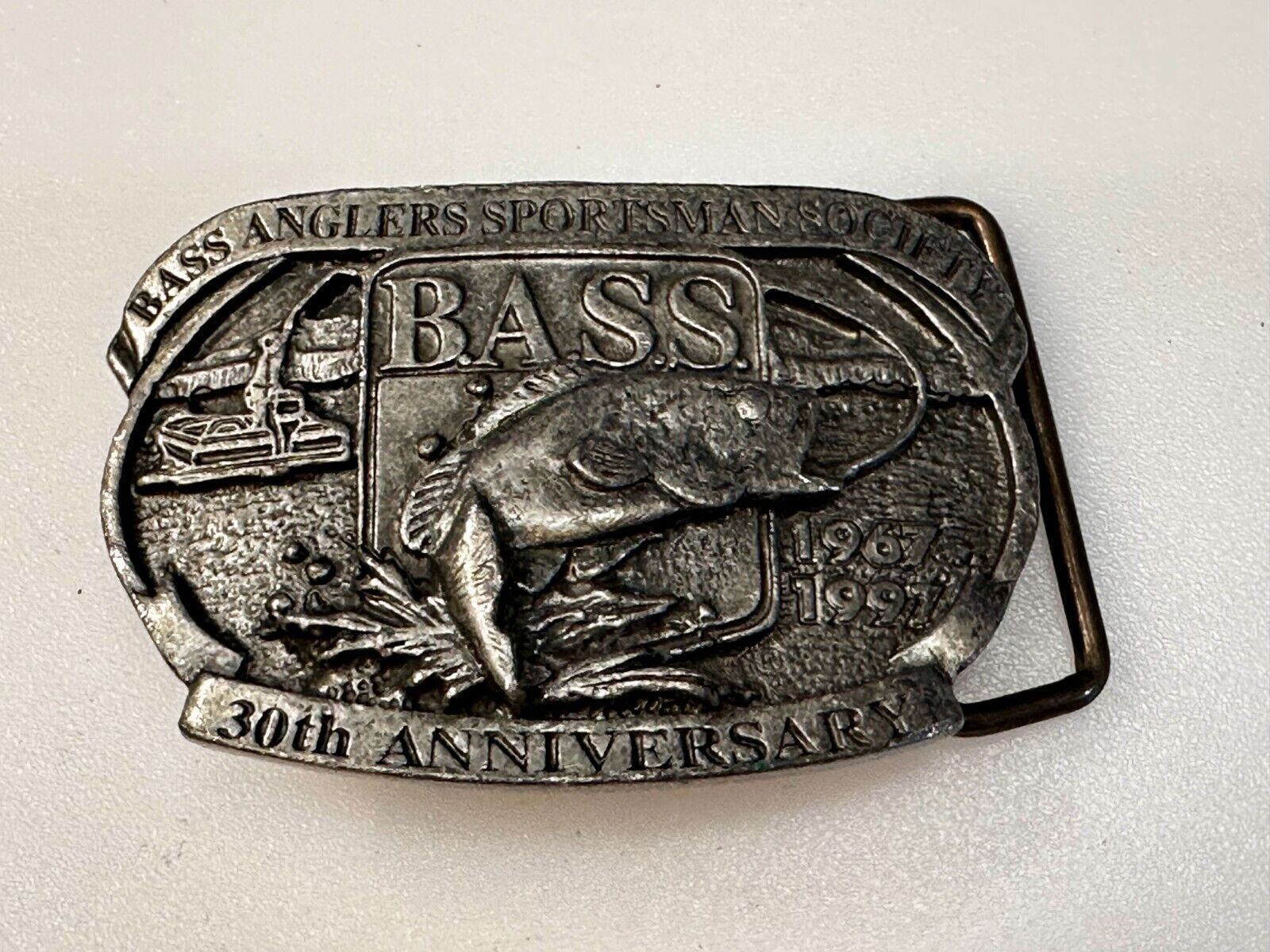 Bass Anglers Sportsman Society 30th Anniversary Club Belt Buckle