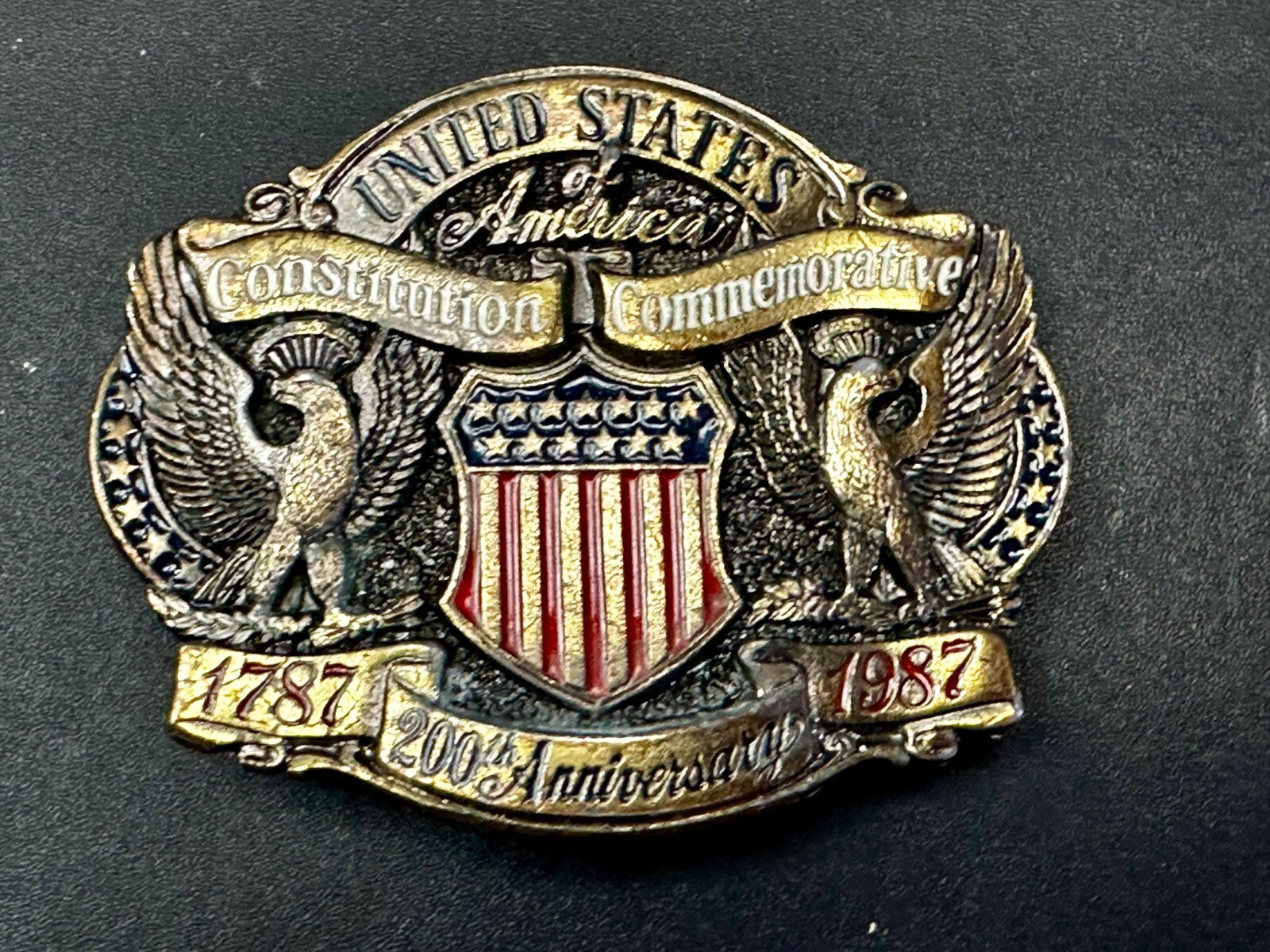 United States of America Constitution Commemorate 200th Anniversary Belt Buckle