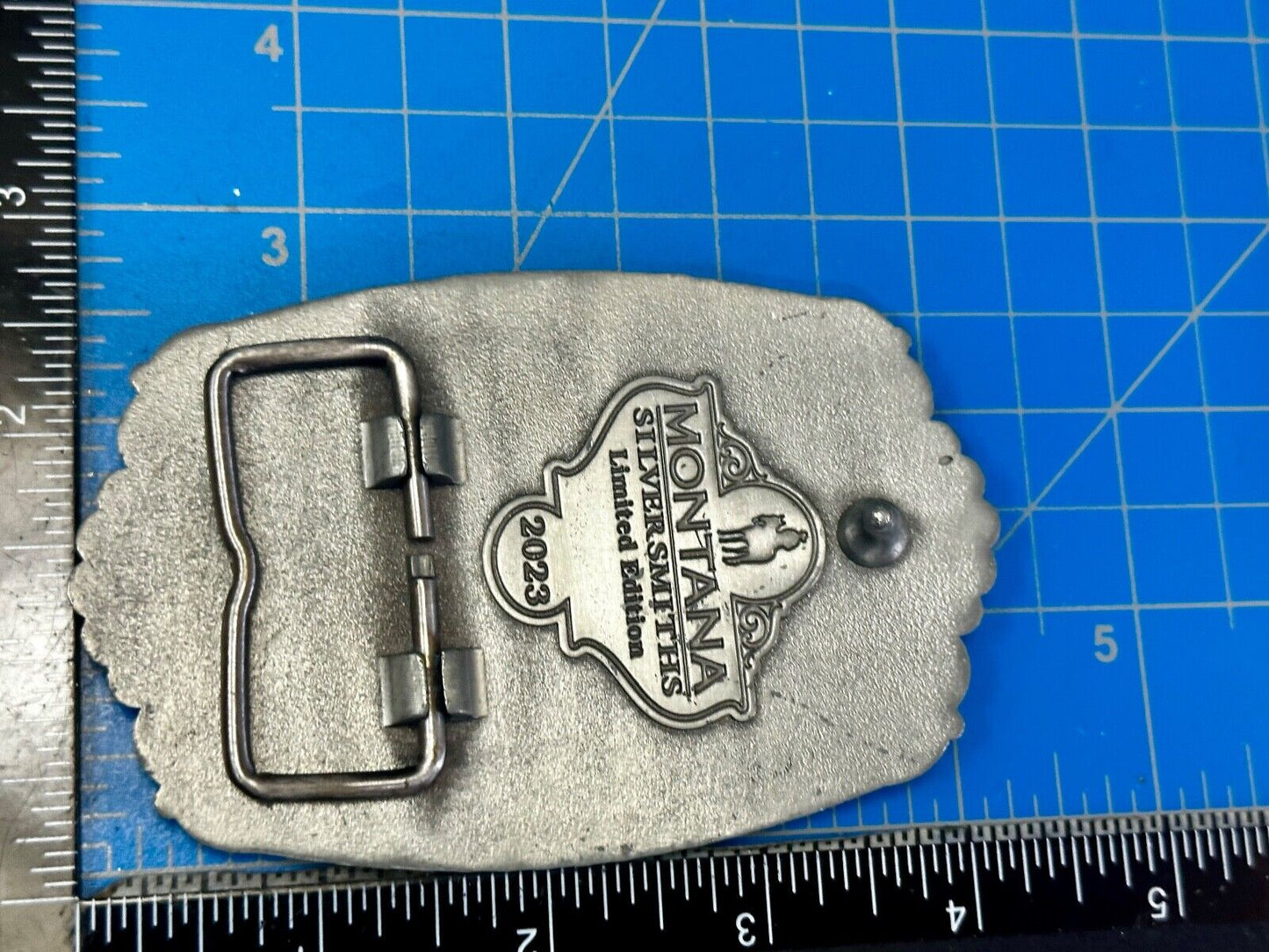 2023 Pendleton Whisky Let'er Buck Montana Silversmith Rodeo Cowboys Belt Buckle