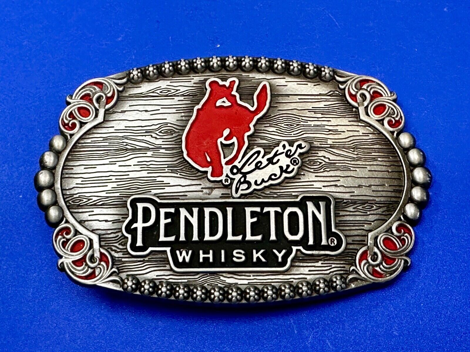 2023 Pendleton Whisky Let'er Buck Montana Silversmith Rodeo Cowboys Belt Buckle