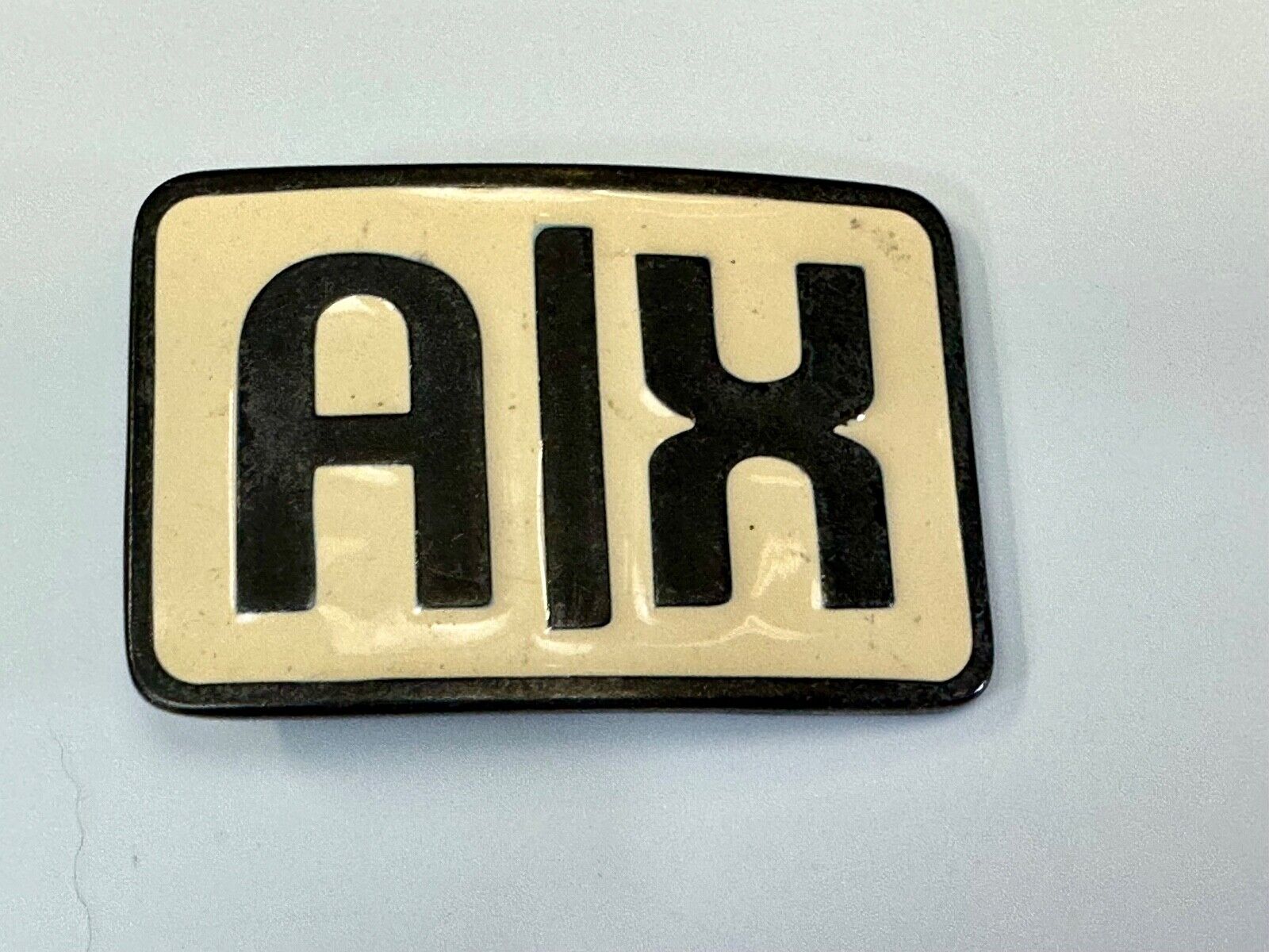 AX belt buckle.  unknown to me - Estate Find