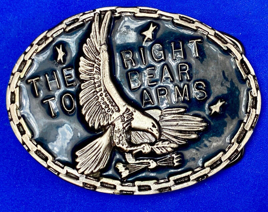 Article 2 The right to bear arms NRA Gun Rights belt buckle w/ Chain Boarder