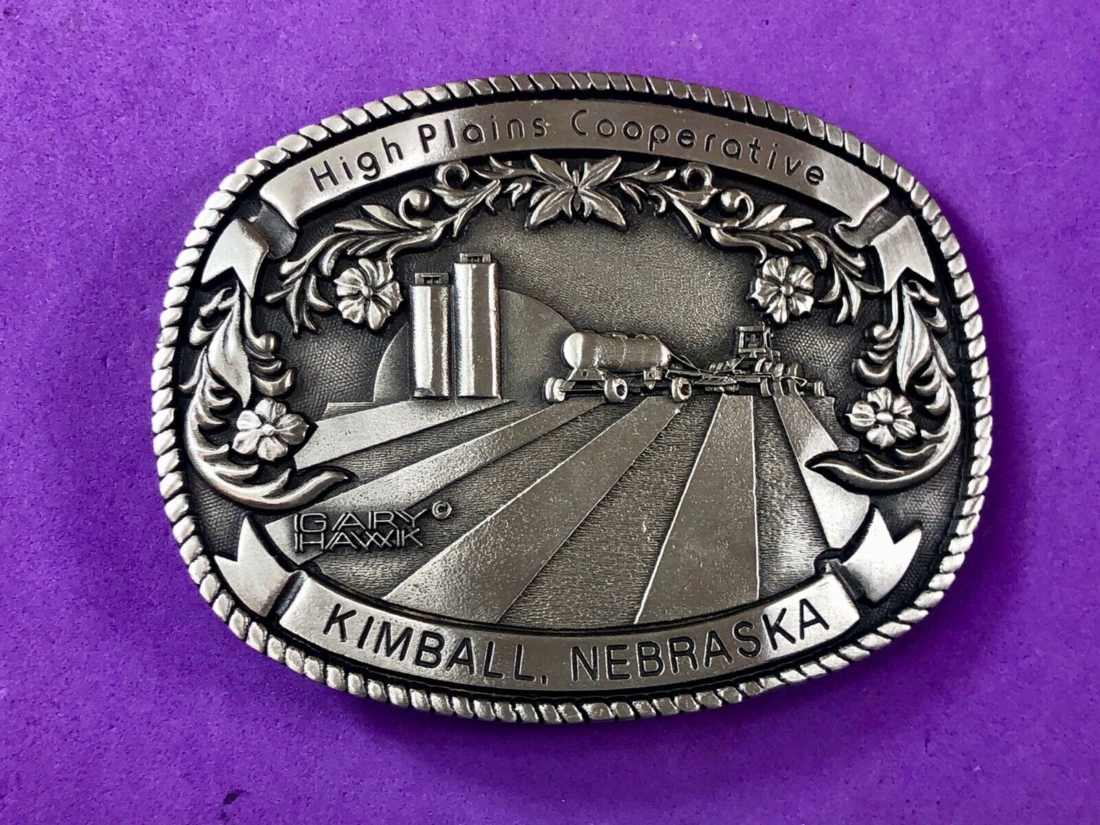 1987 Collector Series HIGH PLAINS COOPERATIVE Kimball NE 330 of 500 Belt Buckle 