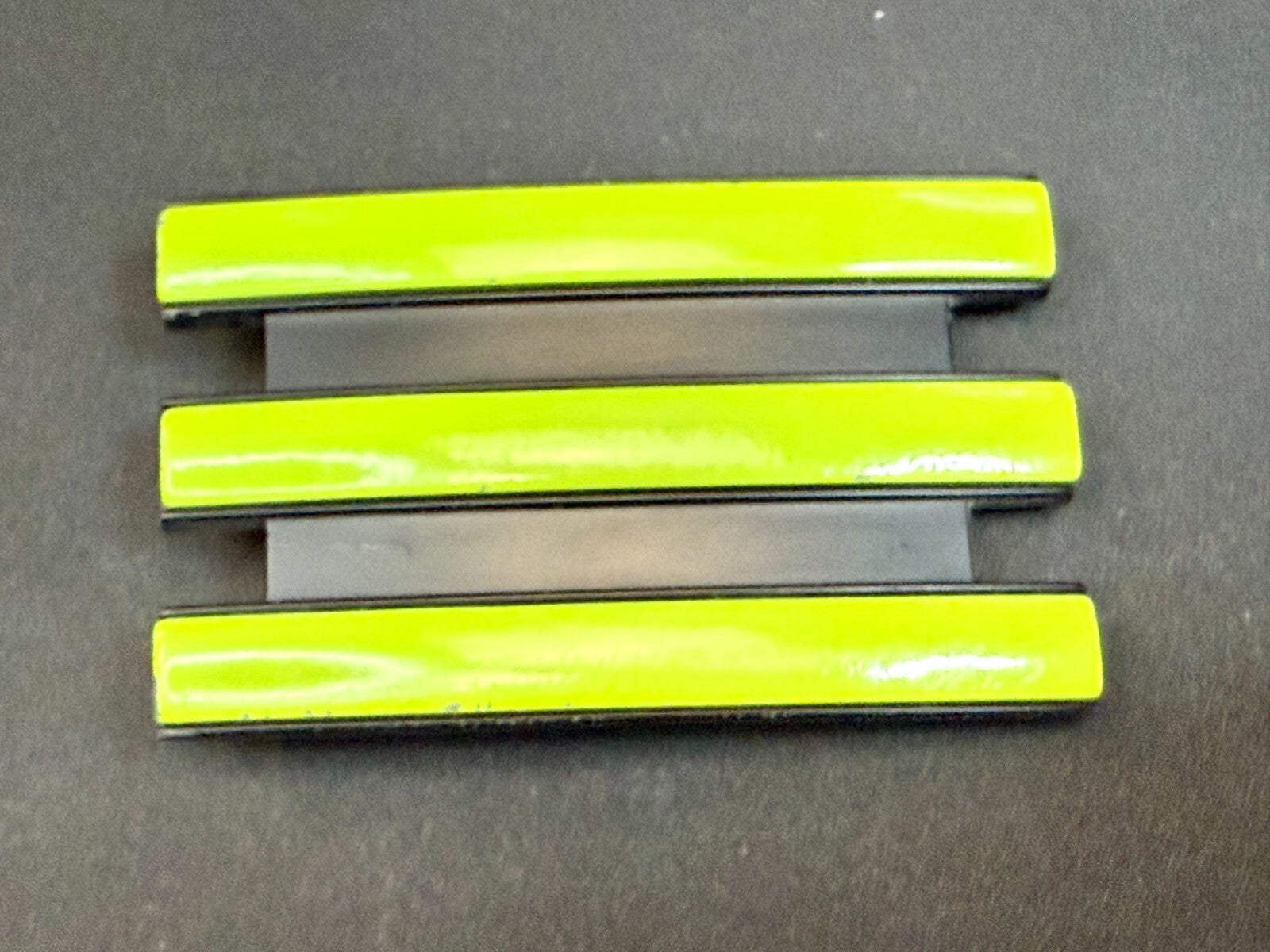Adidas Golf Trophy Belt buckle Neon Green Stripes on Black