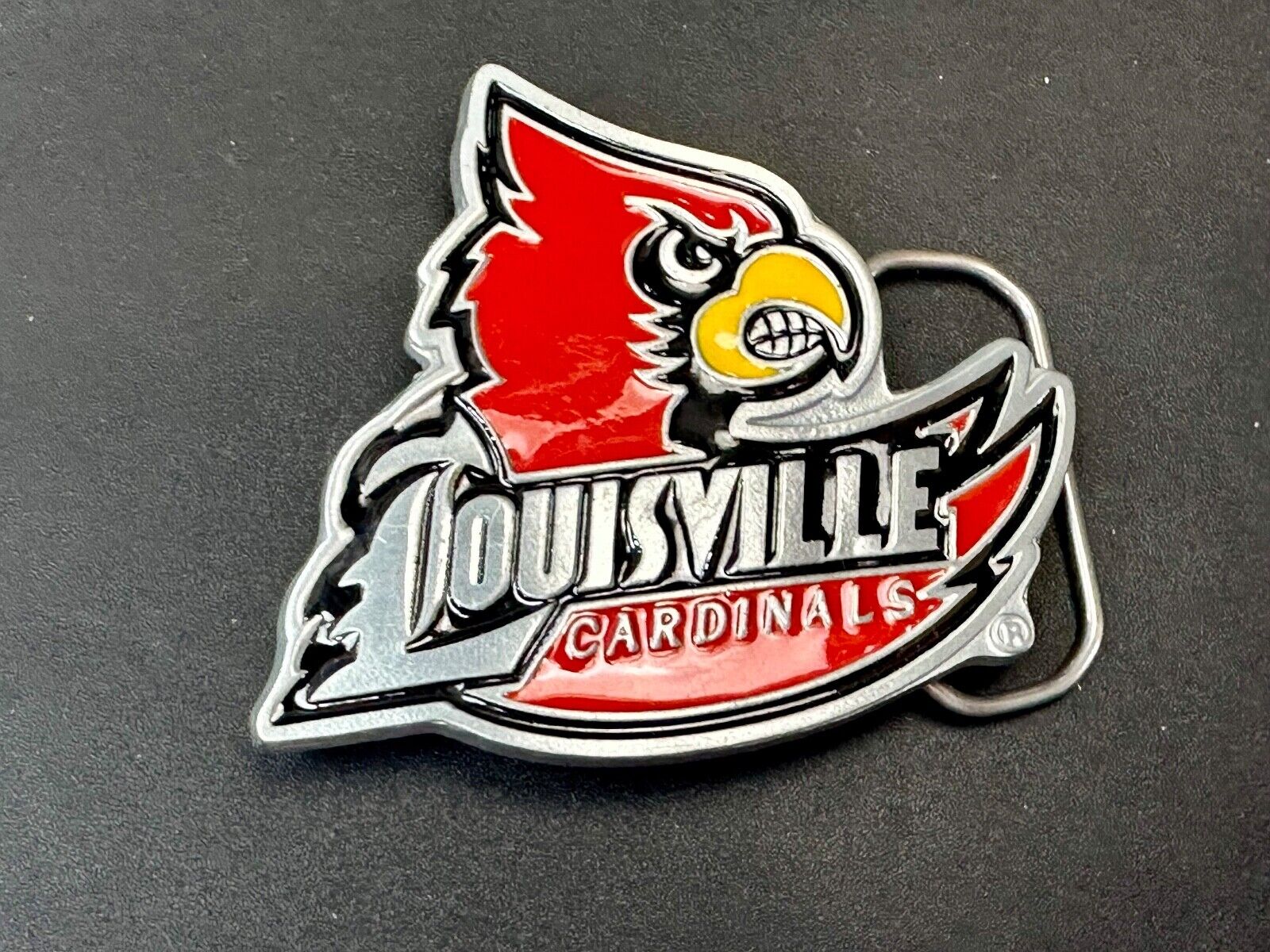 University of Louisville Cardinals NCAA Pewter Belt Buckle  ultimate fan gift!