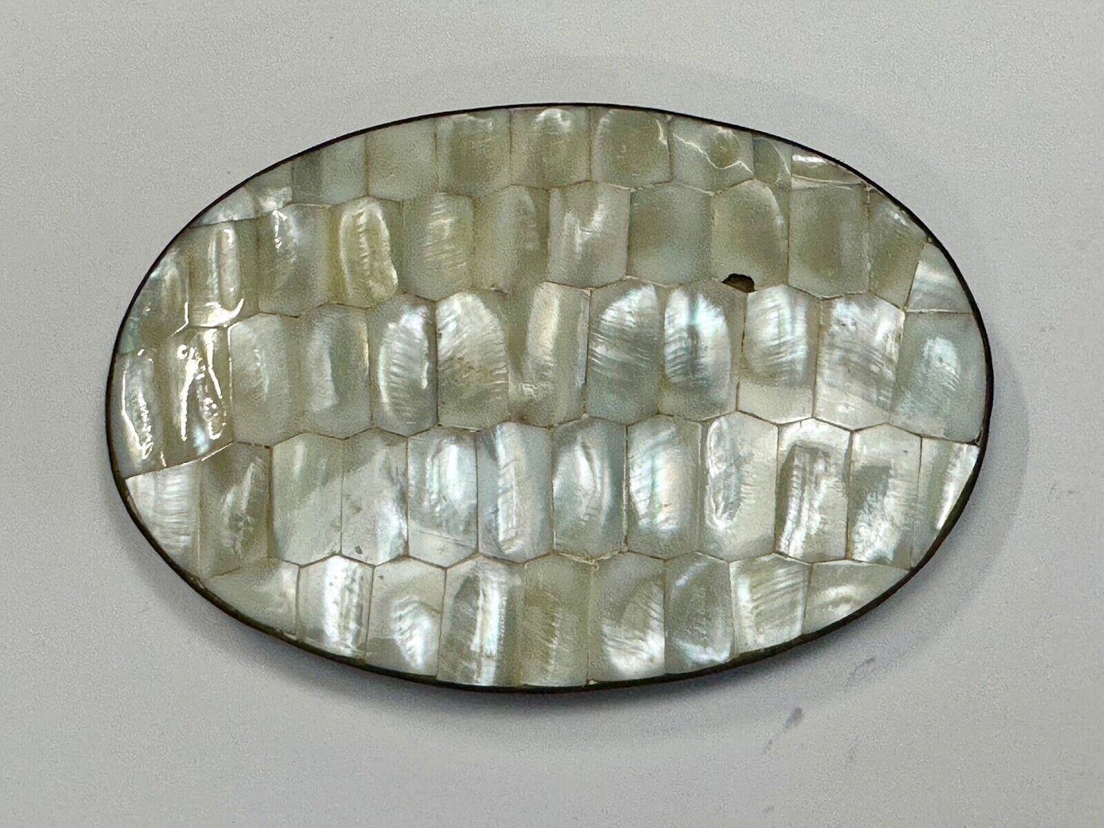 Beautiful Vintage shell theme natural brass belt slide buckle
