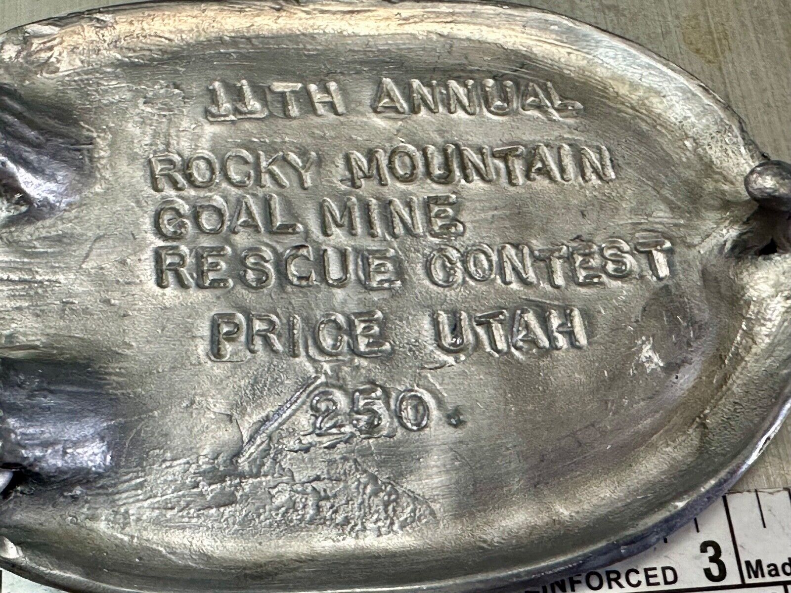 11th Annual Rocky Mountain Coal Mine Rescue Contest Gary Prazen 1987 belt buckle