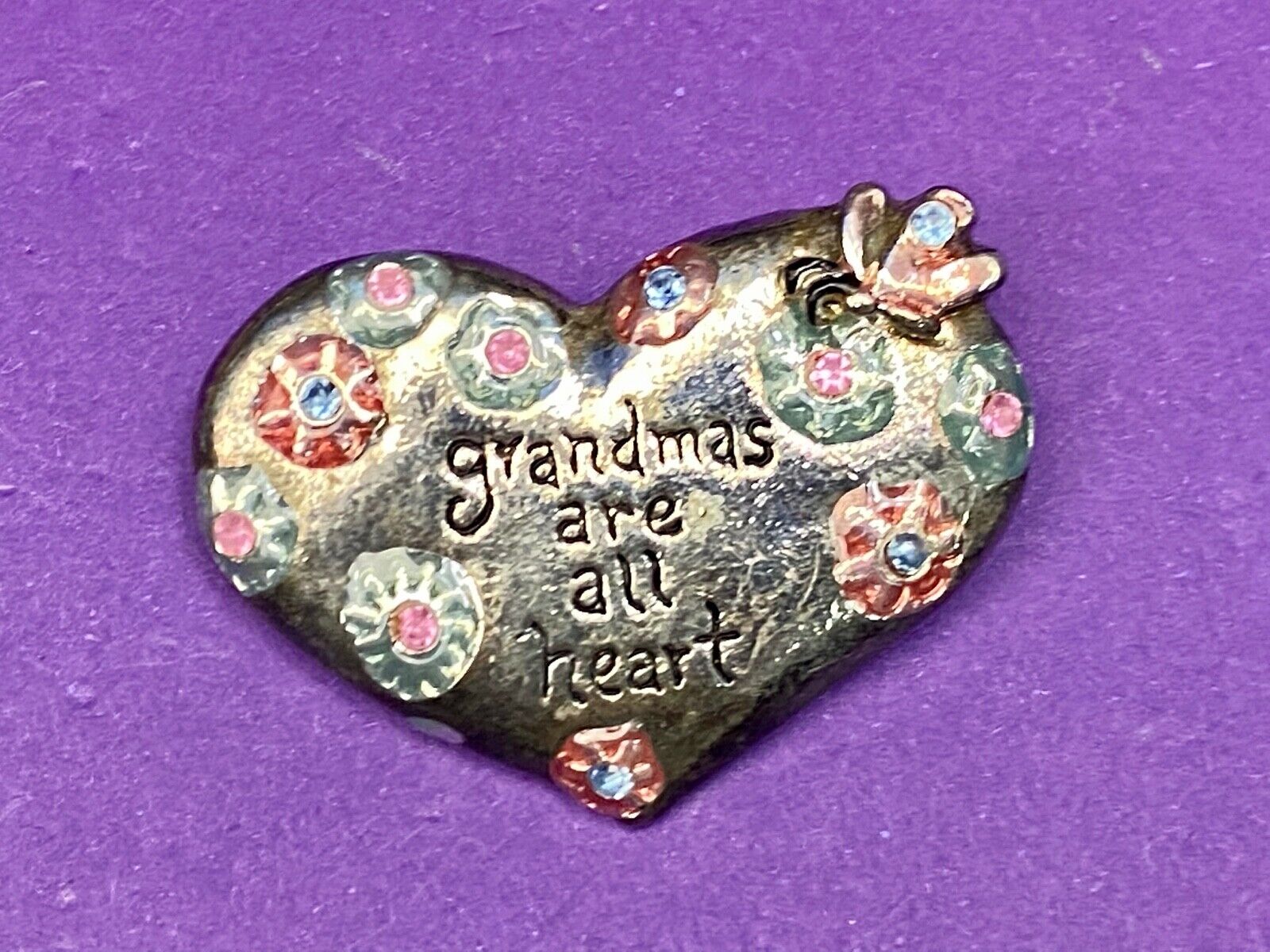 Vintage GRANDMAS ARE ALL HEART, statement brooch pin The perfect gift!