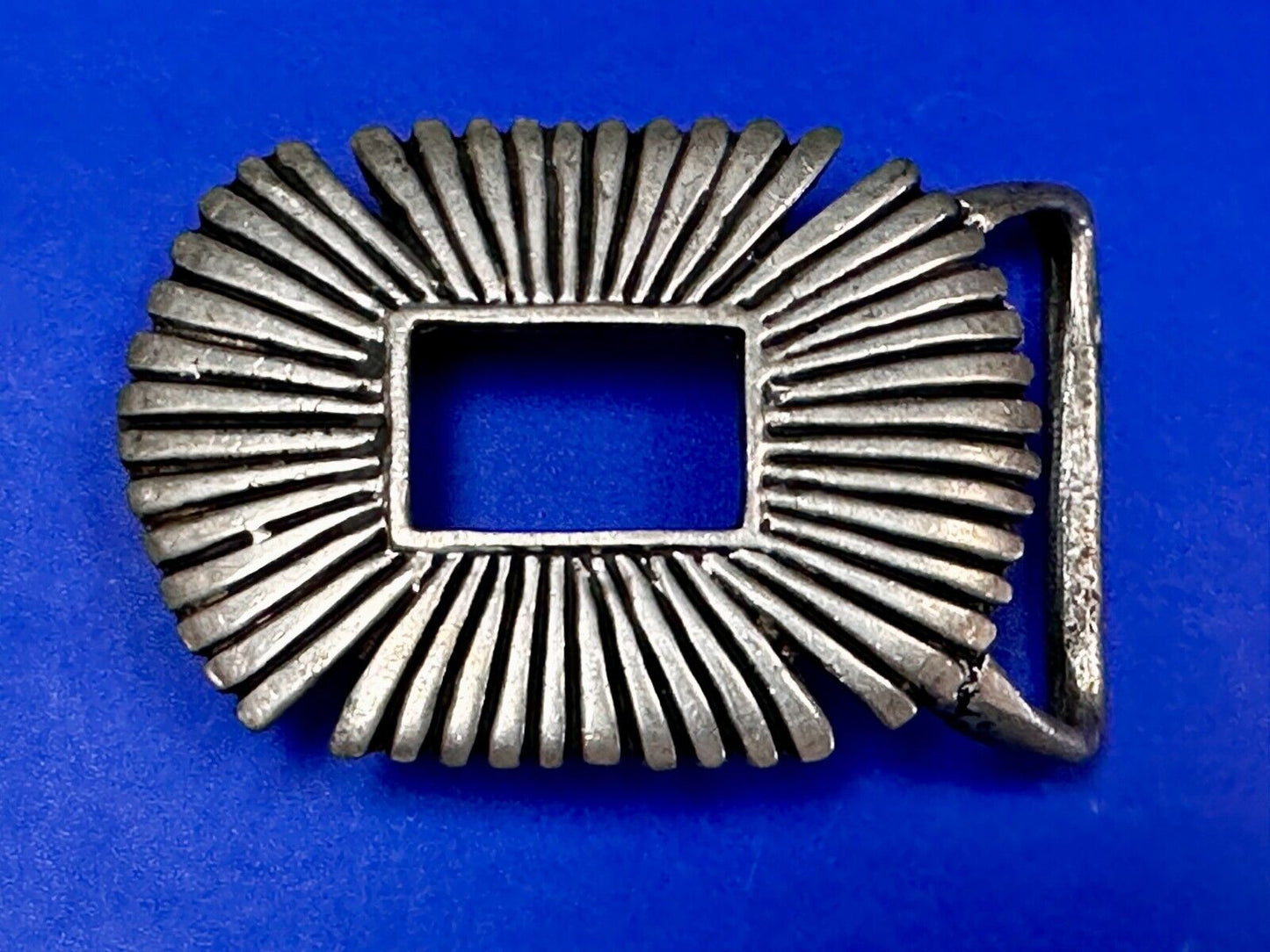 Artisan Made Pewter Belt Buckle Signed LJR Bill's Buckle Co