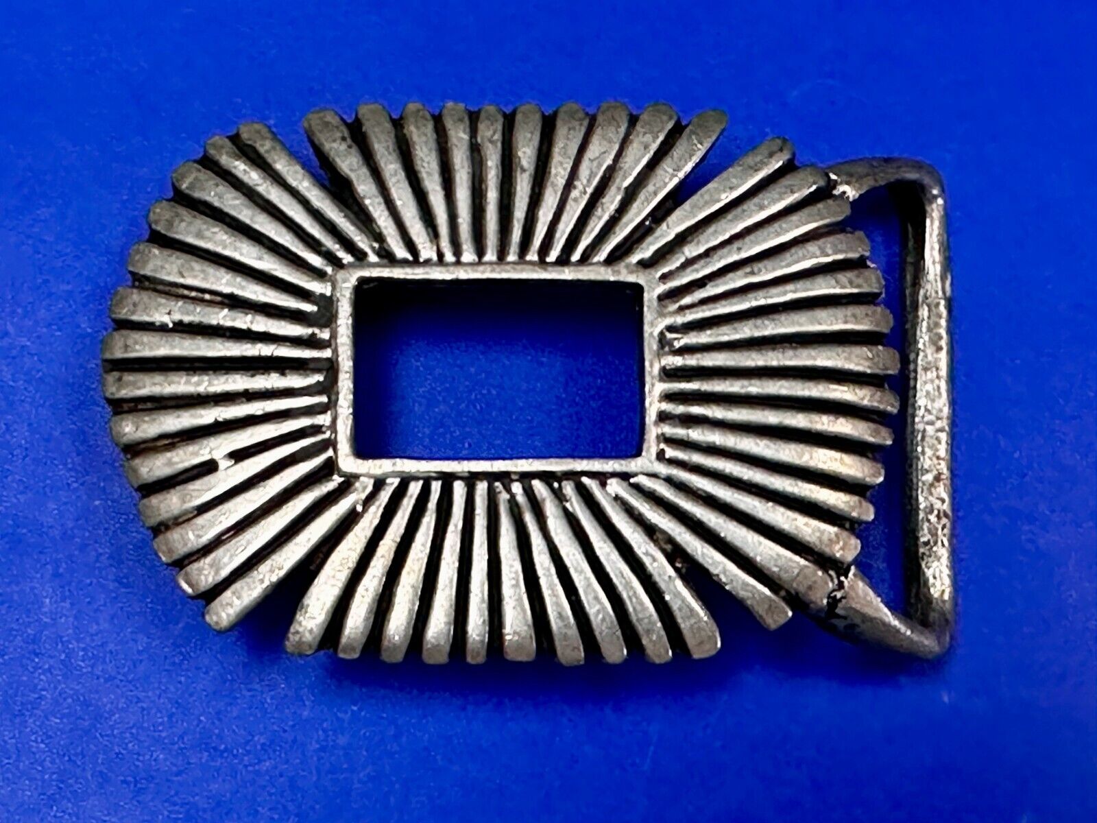 Artisan Made Pewter Belt Buckle Signed LJR Bill's Buckle Co