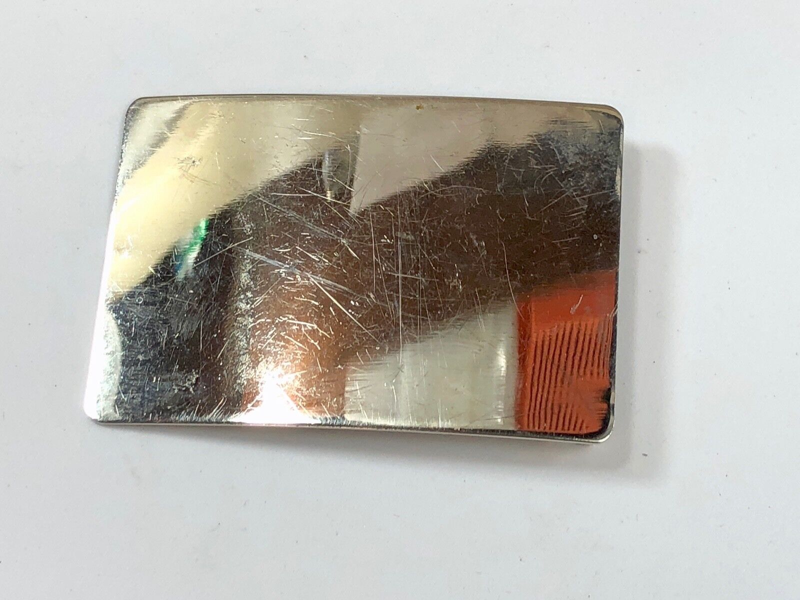 Vintage Gold tone Antique? Thin light metal Dress  Belt Buckle 