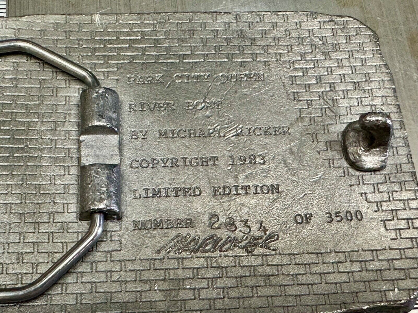 Park City Queen River Boat - Vintage Collectable art Belt Buckle Michael Rycker