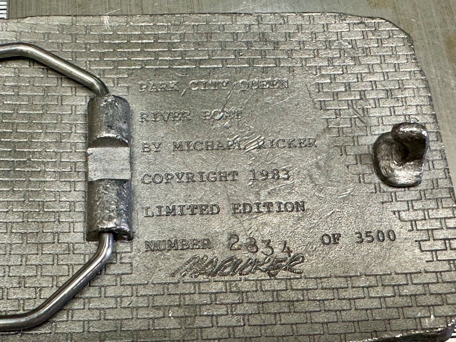 Park City Queen River Boat - Vintage Collectable art Belt Buckle Michael Rycker