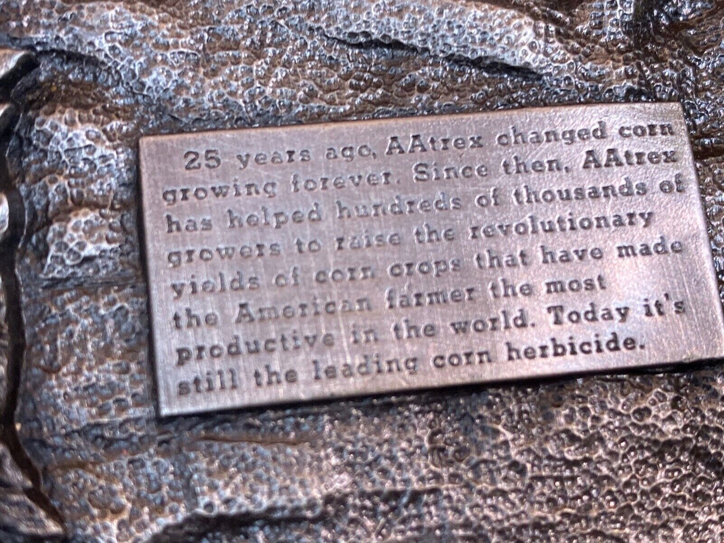 AAtrex silver anniversary in corn Herbicide Pewter Belt Buckle 