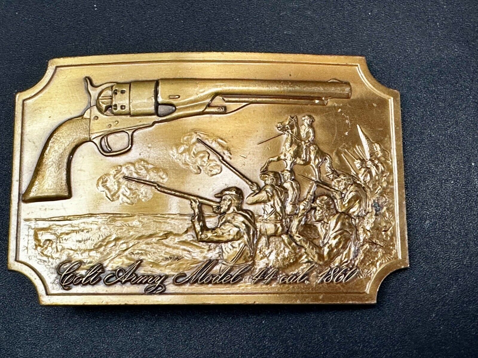 1980 Army Colt Revolvers Guns Firearms Vintage Sam Colt 44 cal Belt Buckle