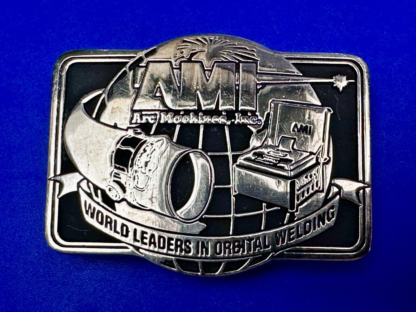Arc Orbital Welding Machine's Inc World Leaders Advertisement Promo Belt Buckle