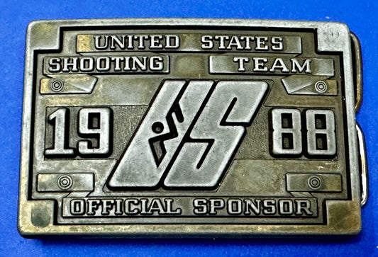United States Shooting Team 1988 Official Sponsor Commemorative Belt Buckle