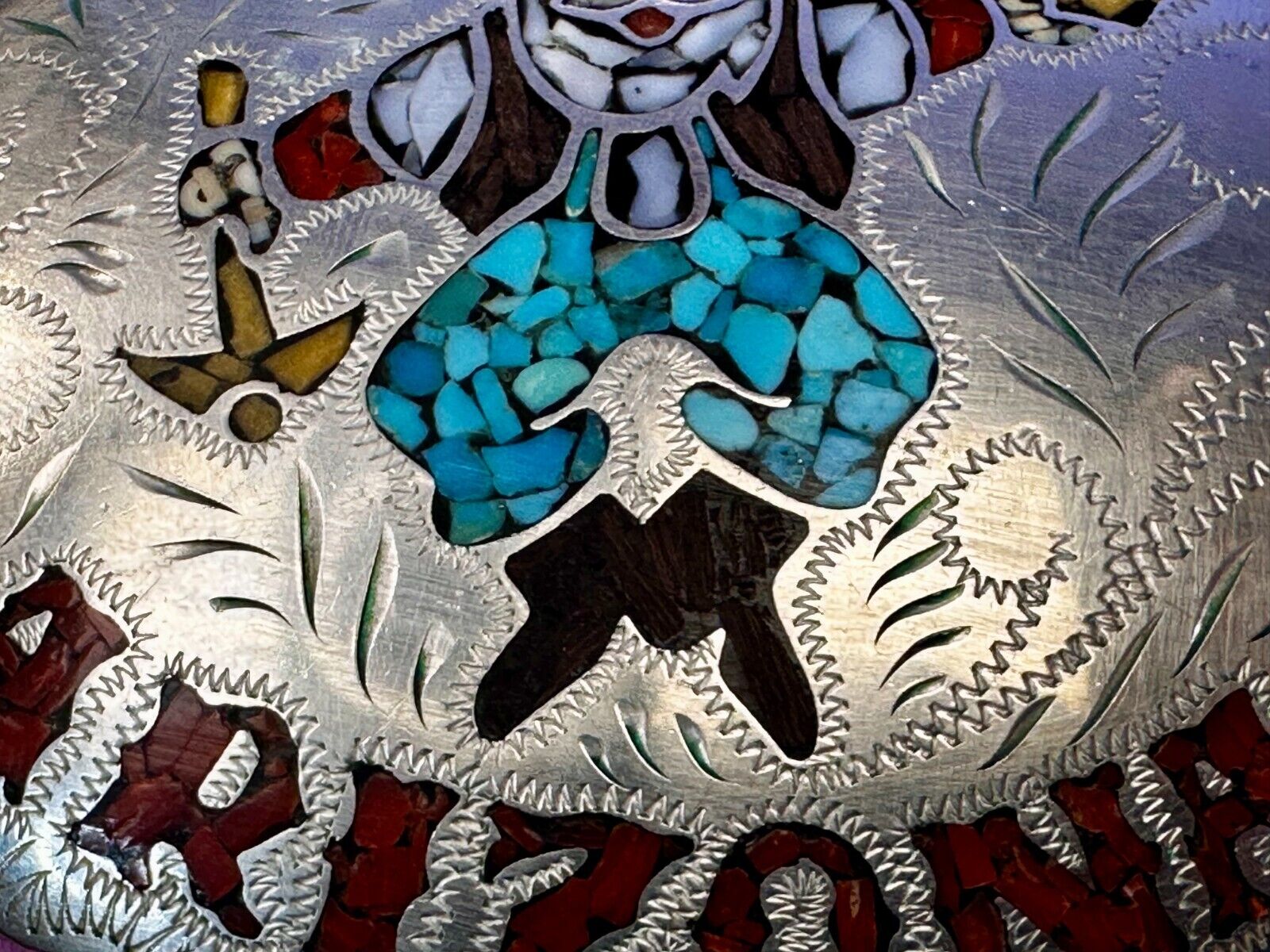 Arizona Gold Prospector Turquoise Inlay Stone Native Indian Art Vibe Belt Buckle