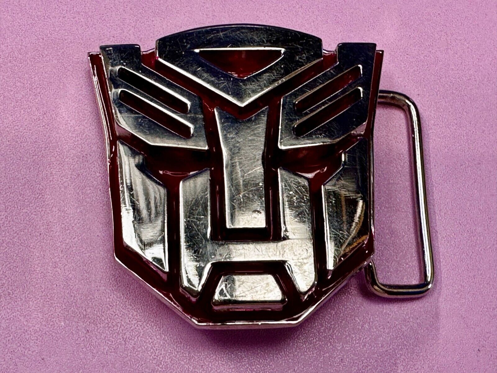 Transformers Autobot Optimus Prime Silver Red Color 2008 GTO Belt Buckle
