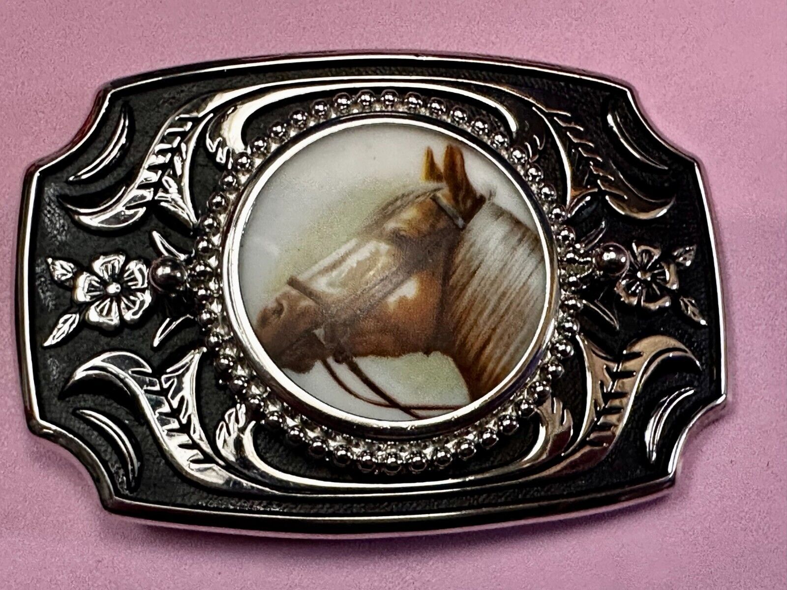 Horse Head Picture Belt Buckle - or blank for your dollar coin or 39mm stone!