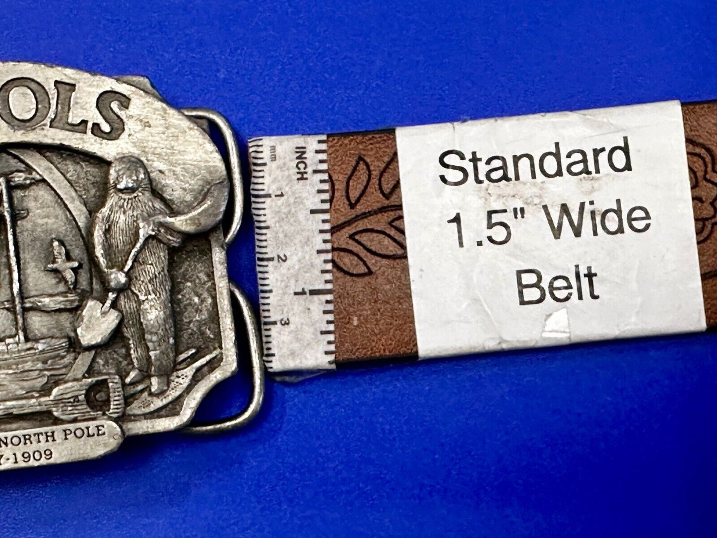 Ames Tools The Discovery of The North Pole by Robert E. Peary 1909 Belt Buckle