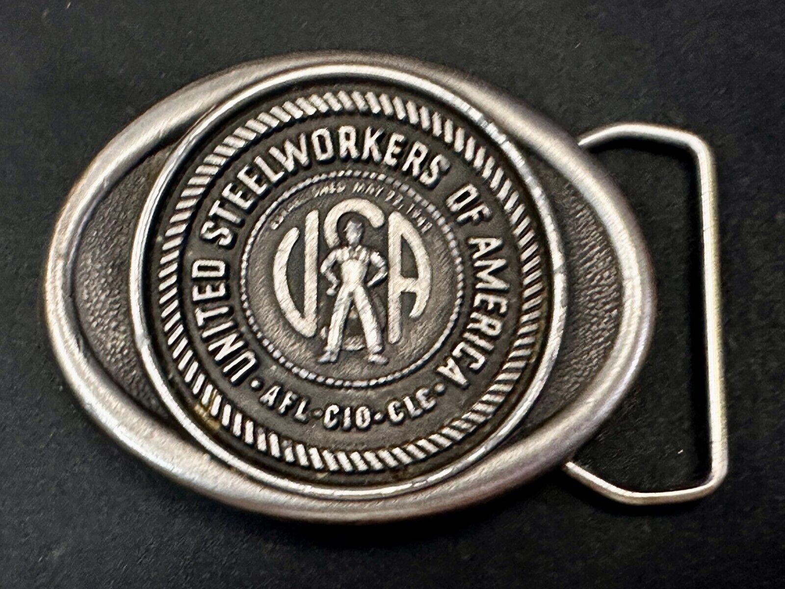 United Steel Workers of America Union Made AFL CIO Belt Buckle Koleaco S160